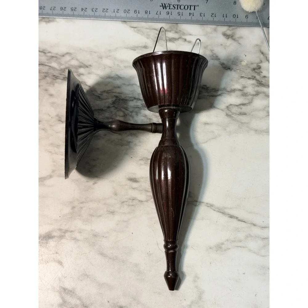 Candle Wall Sconce Mohogany Color‎ 7